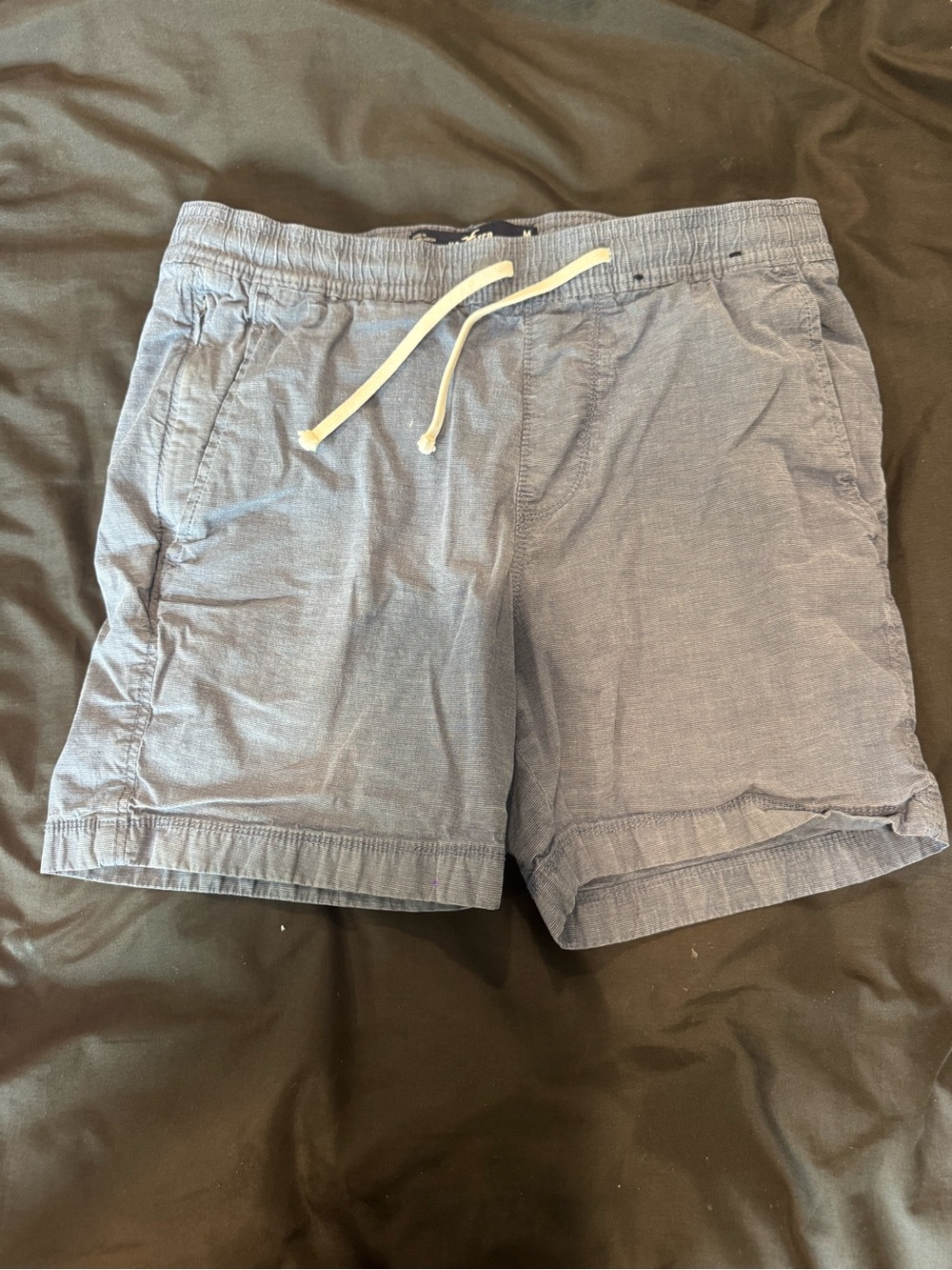 Hollister Light Blue Elastic Waist Drawstring Shorts